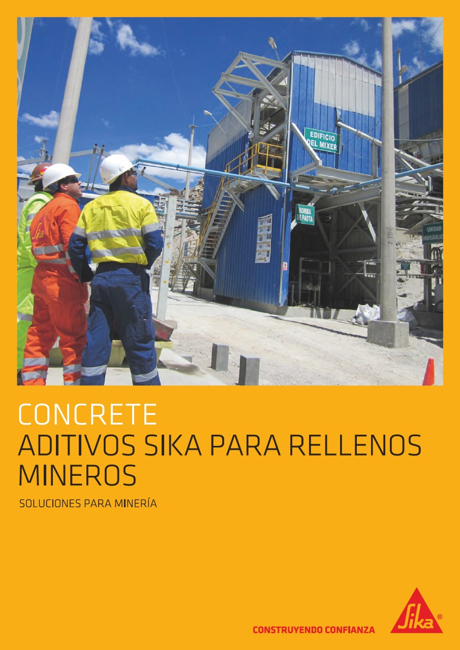 Aditivos Sika para rellenos mineros
