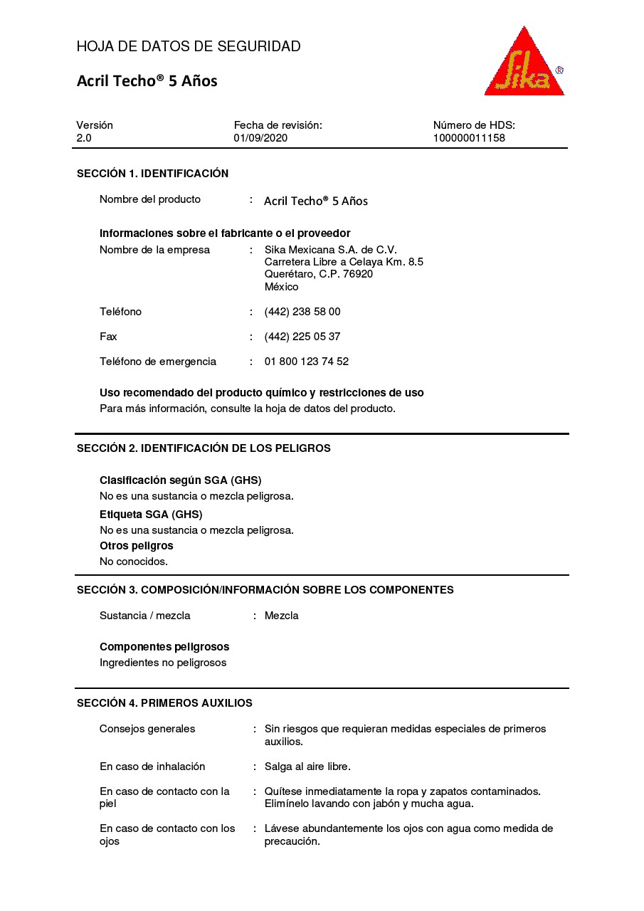Acril Techo 5 Años